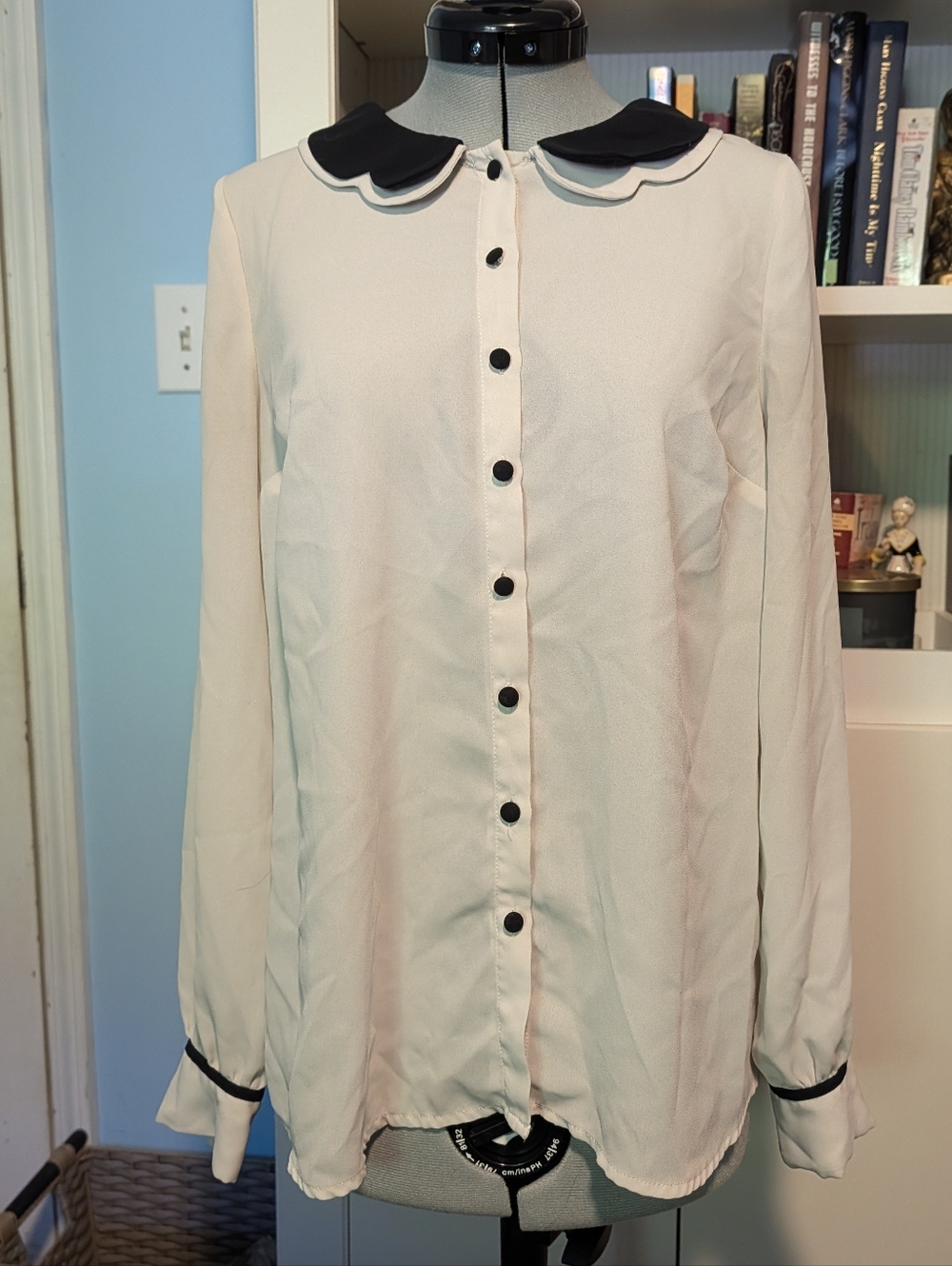 ModCloth Two-Tone Black and White Blouse